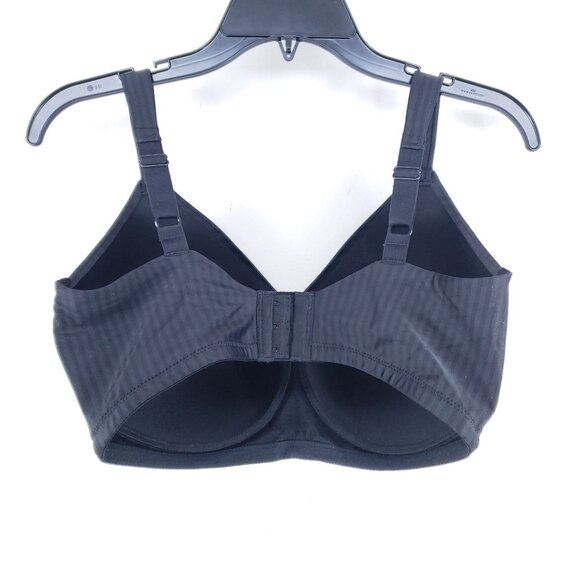Playtex Bra Size 36DDD Black All Over Smoothing Full Figure Wirefree - Picture 4 of 7